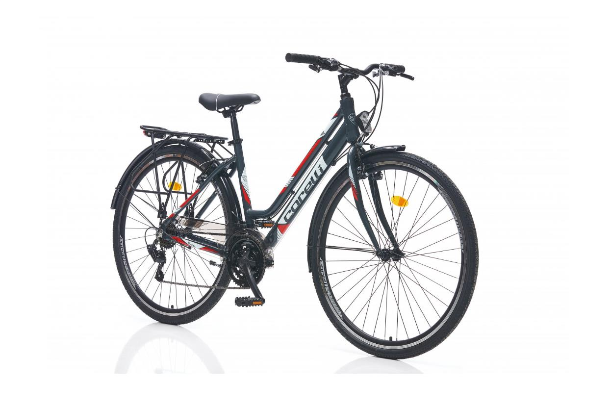 Corelli Byme 28 Jant Gri Kırmızı Beyaz Şehir Bisikleti