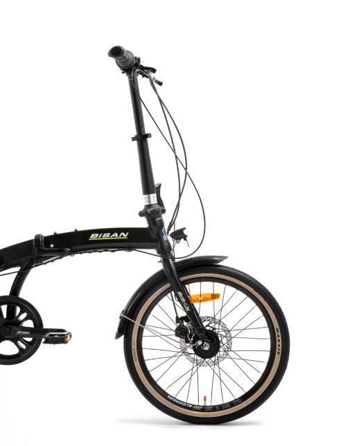 Bisan FX 3600 NX7  Katlanır Bisiklet Mat Siyah Sarı Beyaz
