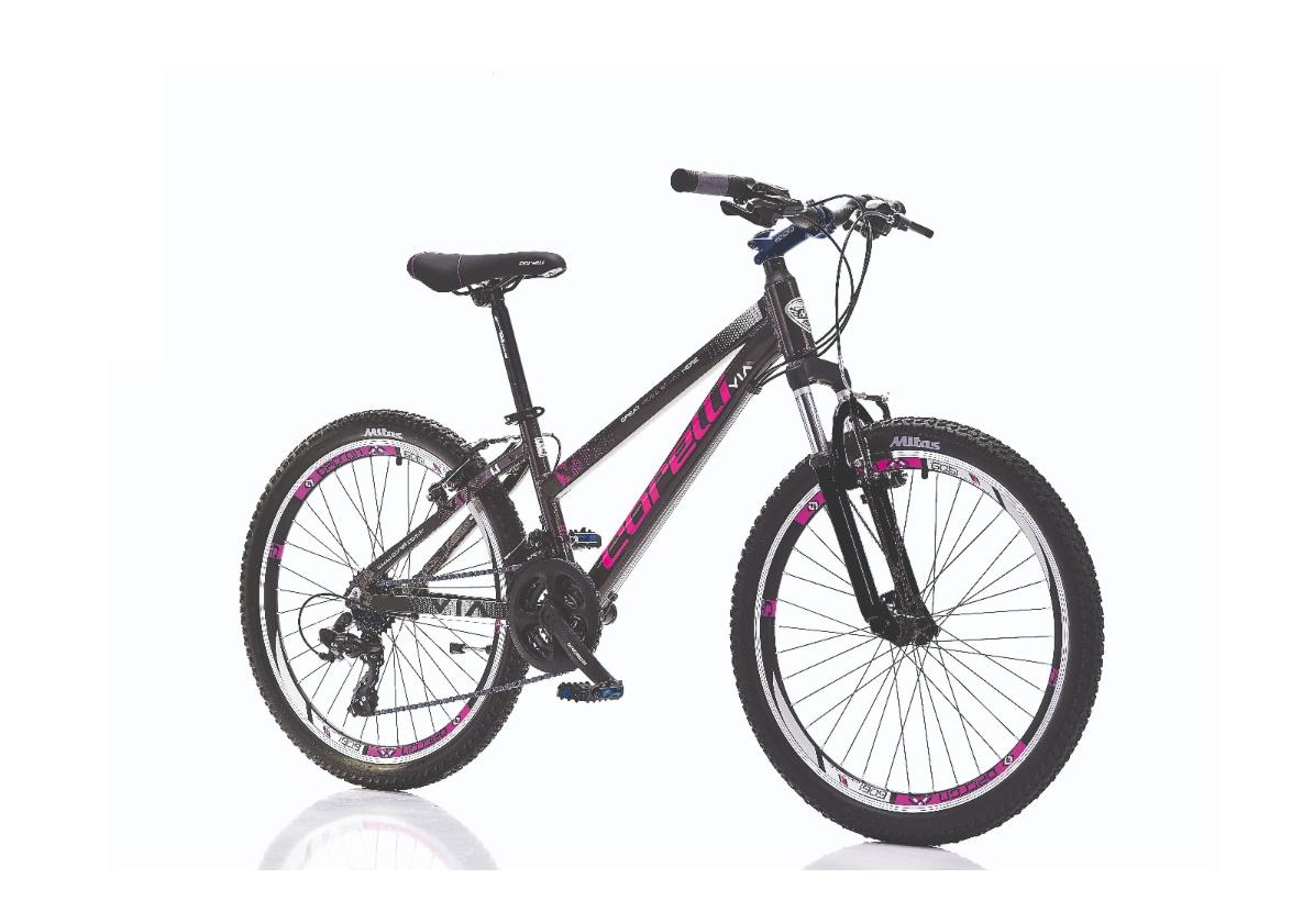 Corelli Via Lady 1.0 26'' Dağ Bisikleti Koyu Gri Fuşya