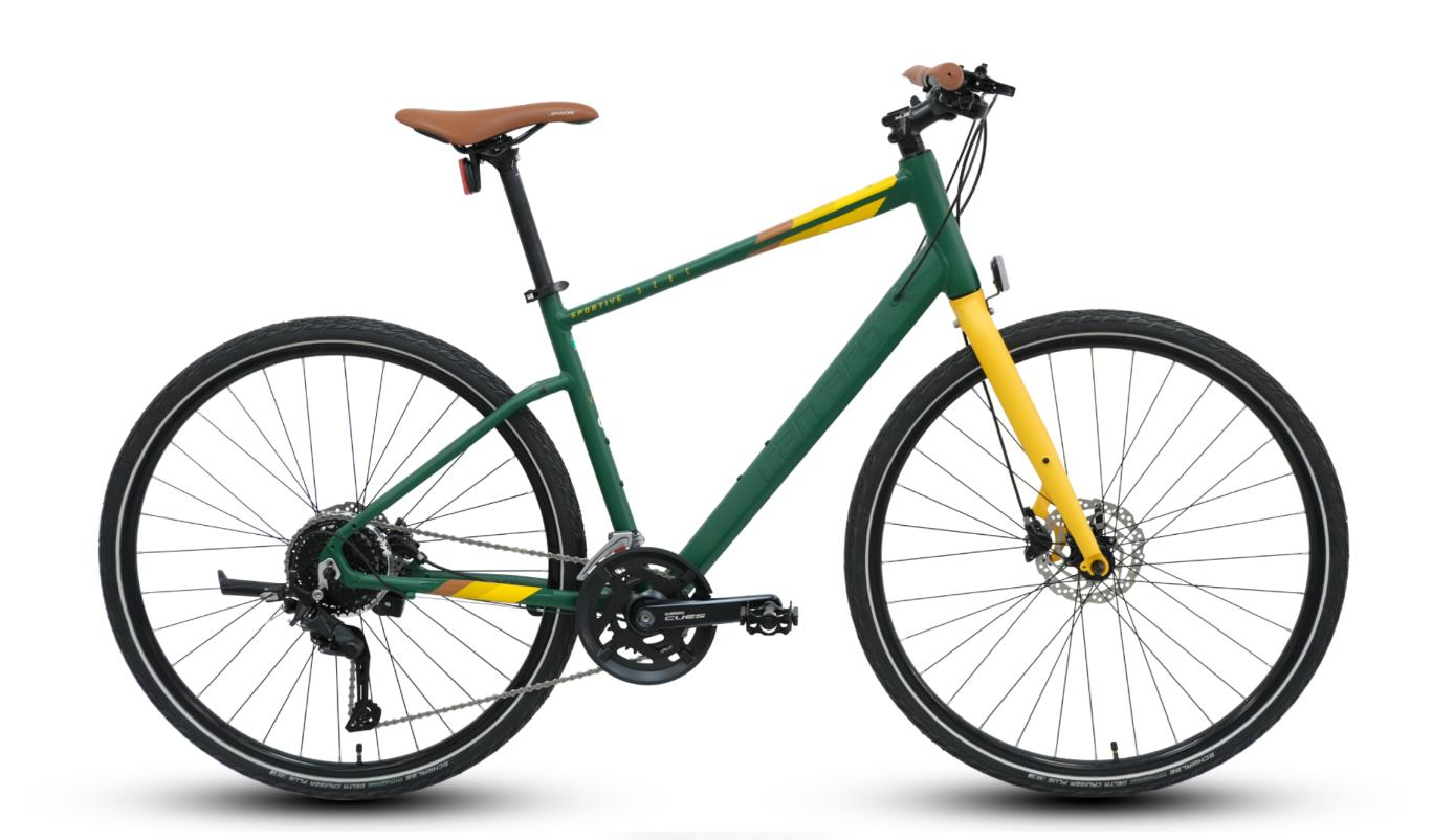 Carraro Sportive 328 480H 27 Vites Şehir Bisikleti Mat Koyu Yeşil-Sarı-Kahverengi