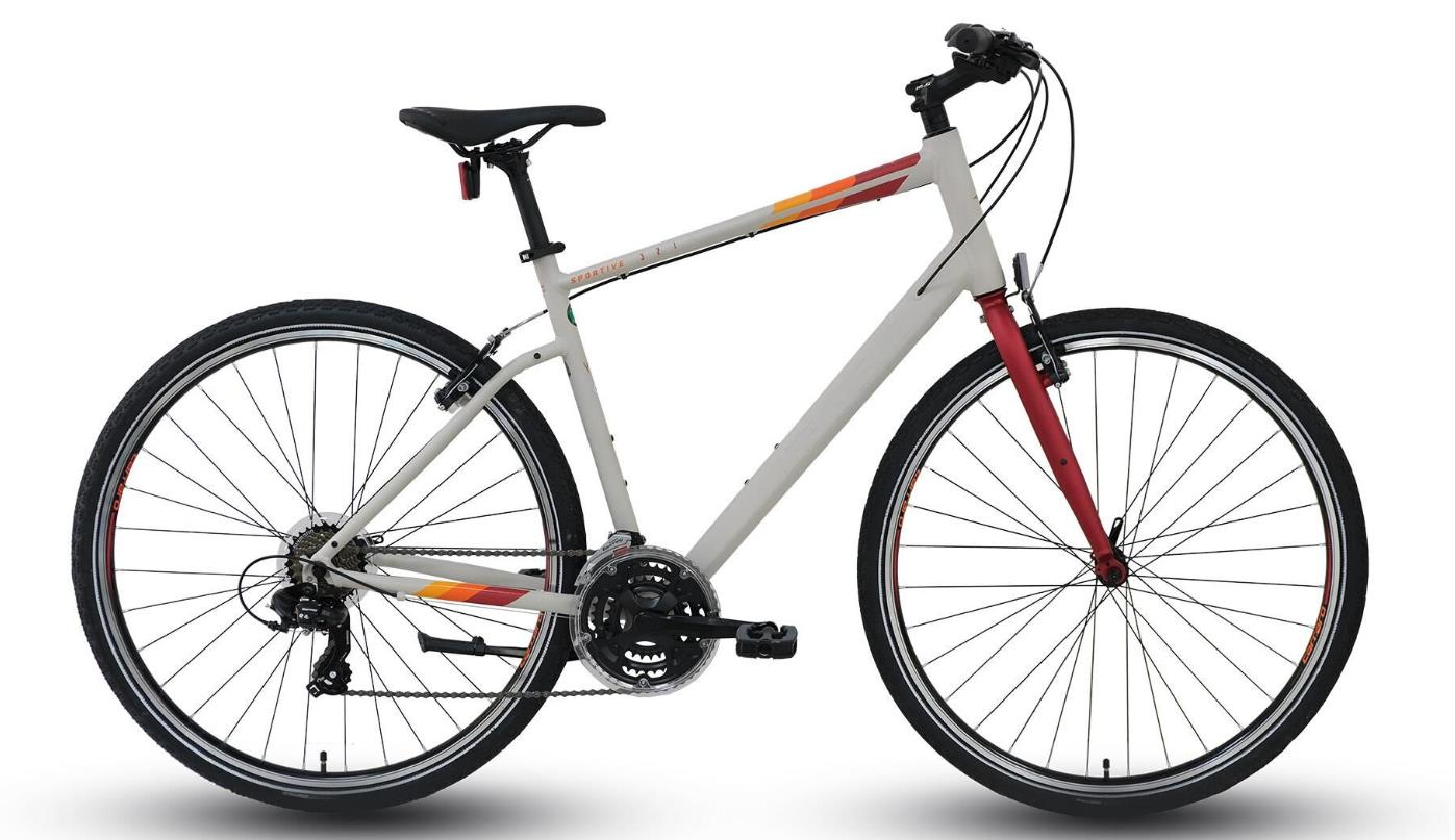 Carraro Sportive 321 520H 28 Jant 21 Vites Mat Gri-Kırmızı-Turuncu Şehir Bisiklet