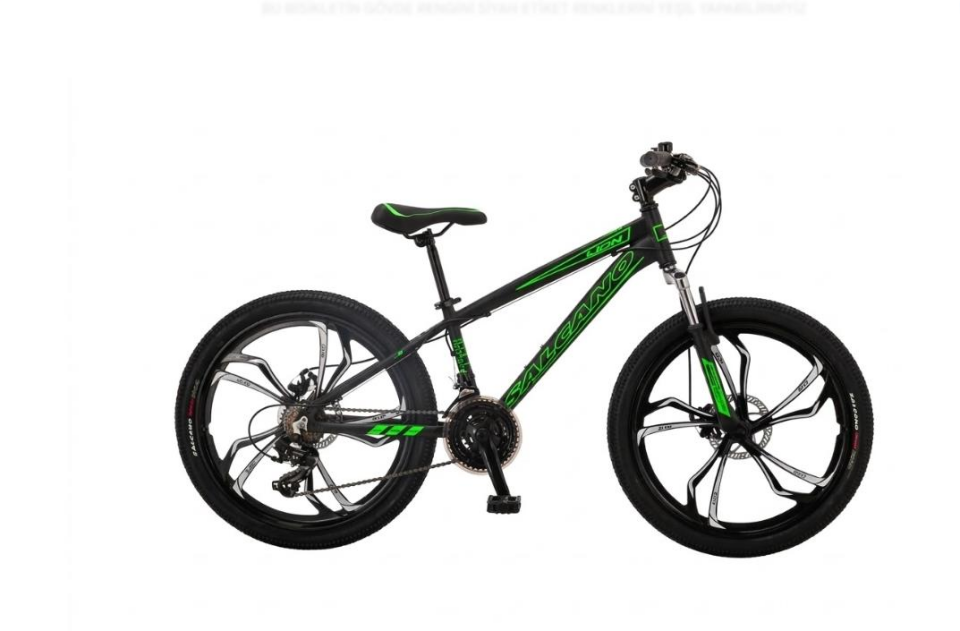 Salcano Lion 24 MD Monoblok Jant Çocuk Dağ Bisikleti Siyah Yeşil