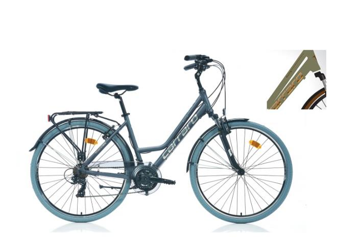 Carraro Elite 705 430H 28 Jant Şehir Bisikleti Metalik Açık Yeşil Kahve Bakır