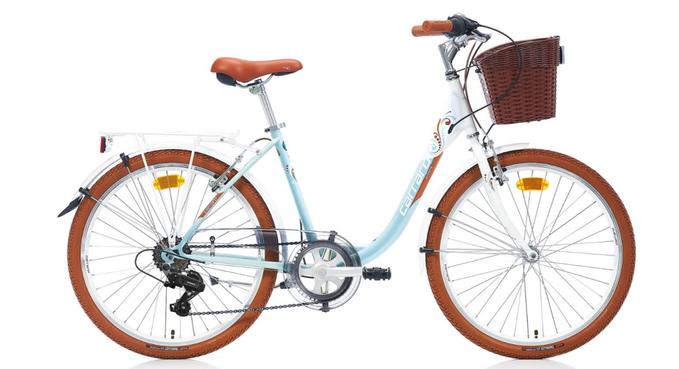 Carraro Juliana 28 Jant 430H Şehir Bisikleti Beyaz-Turkuaz-Kahverengi