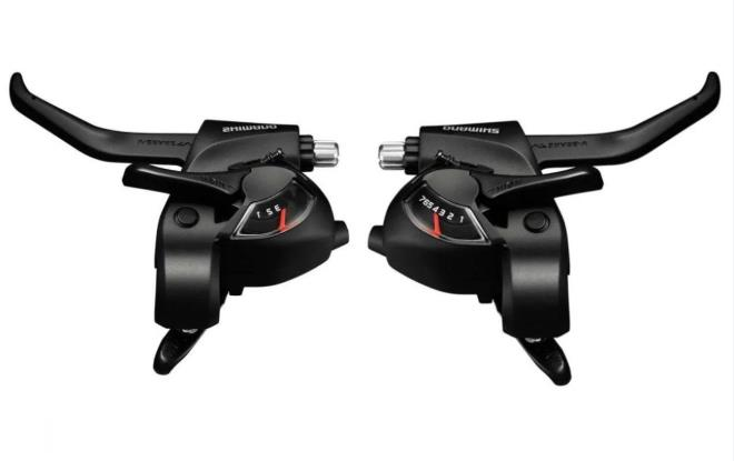 SHIMANO Vites/Fren Kolu (Düz Gidon için) ST-EF41-7R-SET 1800 / 2050 mm 600 / 600 / 300 SIS40 siyah