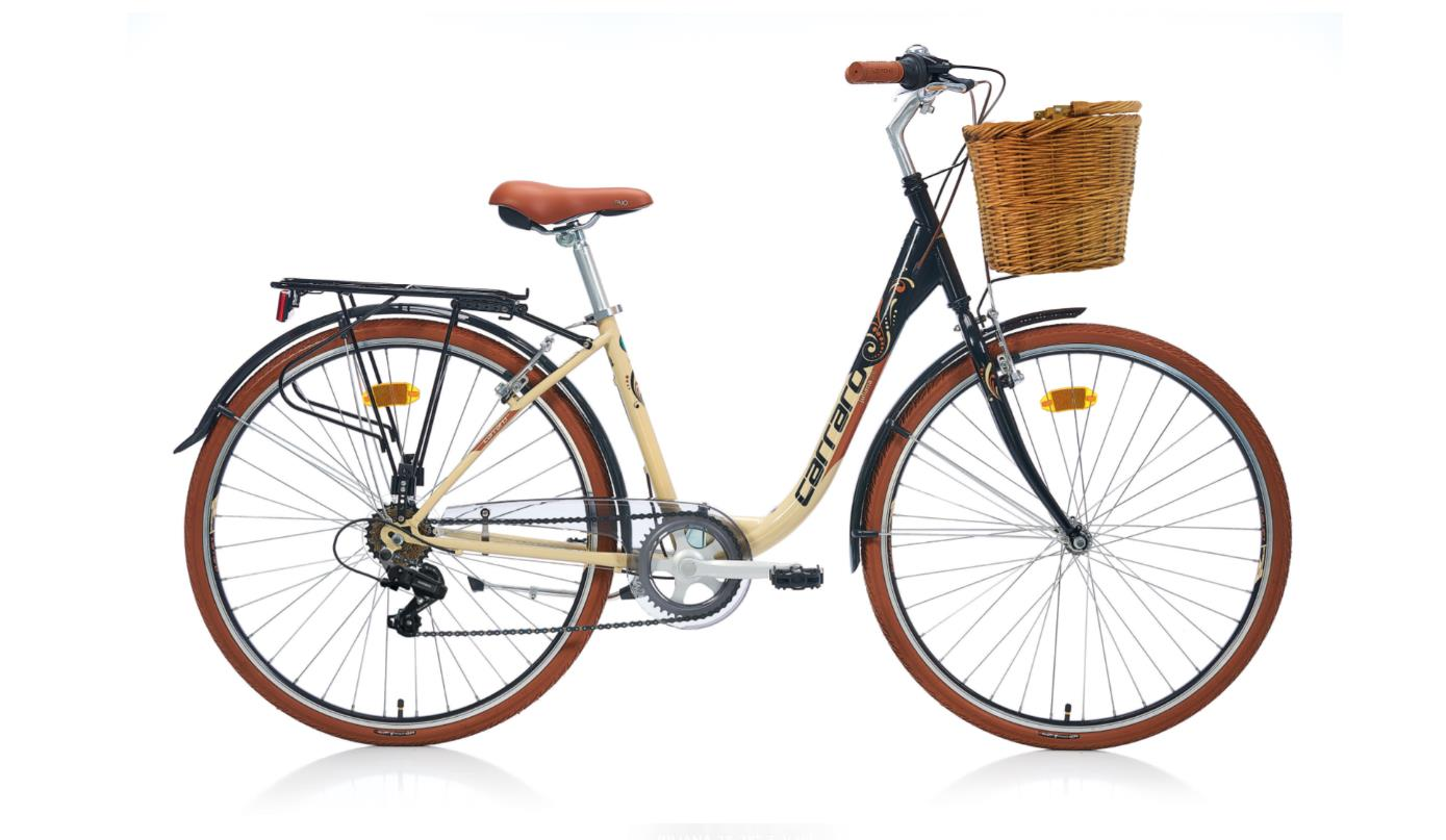 Carraro Juliana 28 430H 7V Siyah Bej Kahverengi Şehir bisikleti