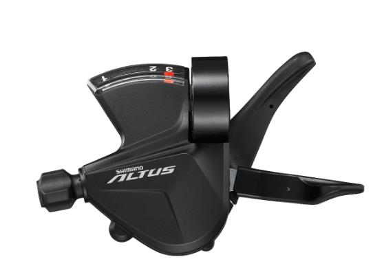 SHIMANO ALTUS Vites kolu SL-M2010-L 3-vites RAPIDFIRE PLUS Kelepçeli bant Görsel vites kadranı ile