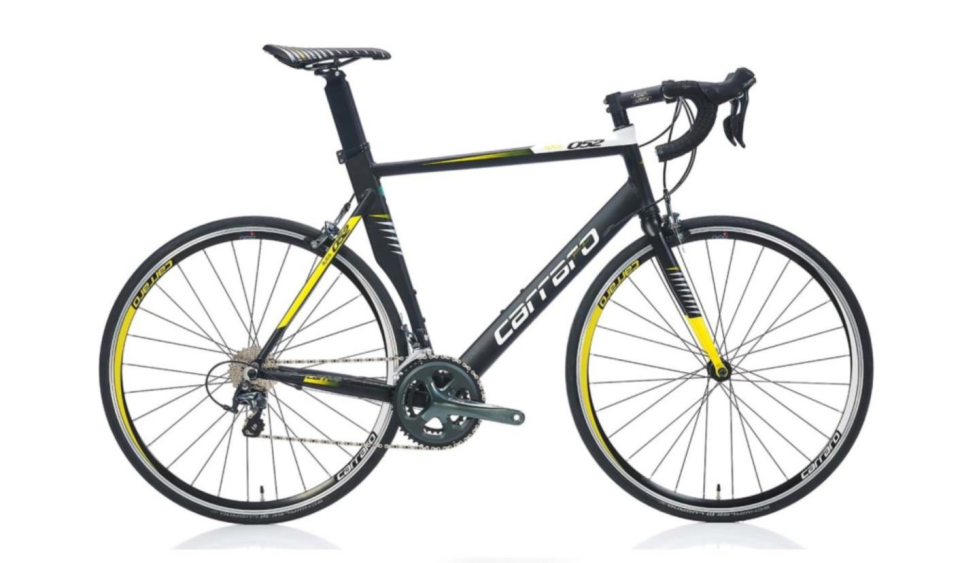 Carraro Race 052 540H 20V Tiagra Mat Siyah Sarı Beyaz Yol Yarış Bisikleti