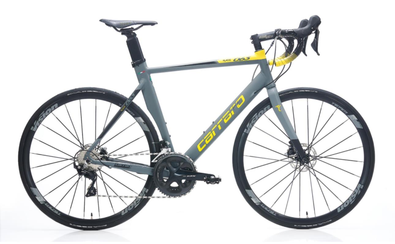 Carraro Race 063D 540H 22V HD 105 Set Mat Antrasit Sİyah Sarı Yol Yarış Bisikleti