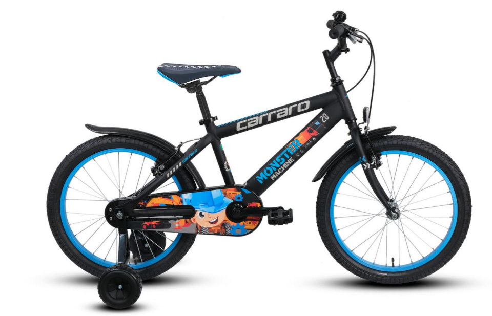Carraro Monster  16 Jant Siyah Gri Mavi Çocuk Bisikleti