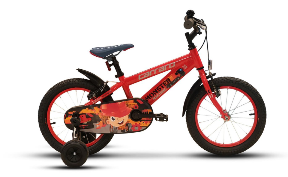 Carraro Monster  16 Jant Kırmızı Gri Siyah Çocuk Bisikleti