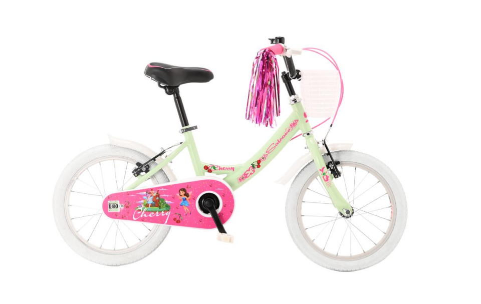 Salcano Cherry 16 Kız Çoçuk Bisikleti Mint Yeşil Pembe Beyaz