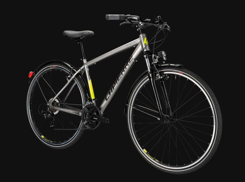 Lapierre Trekking 1.0 21-Vites V Şehir Bisikleti 51cm Gri Lime-Yeşil Siyah