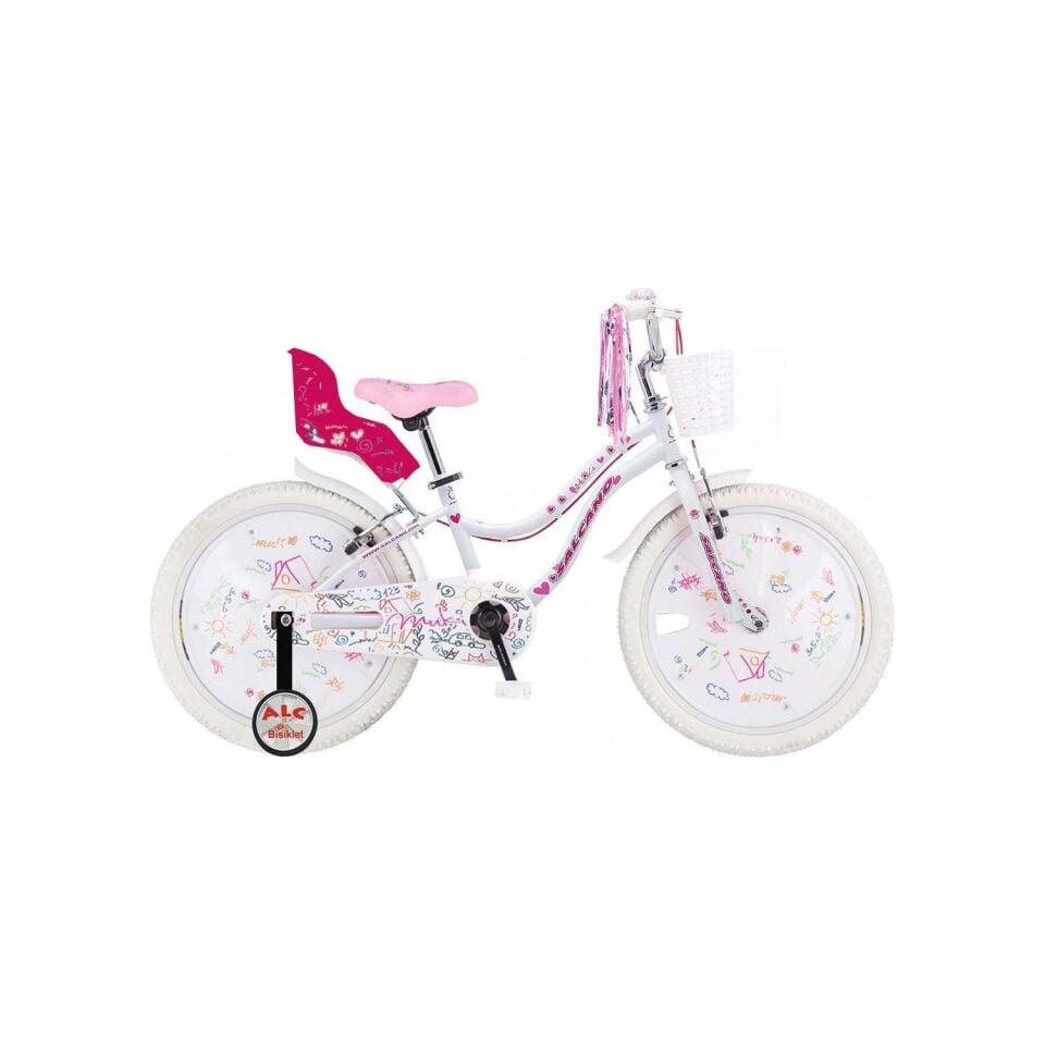 Salcano Muki 16 Beyaz Pembe Kız Çocuk Bisikleti