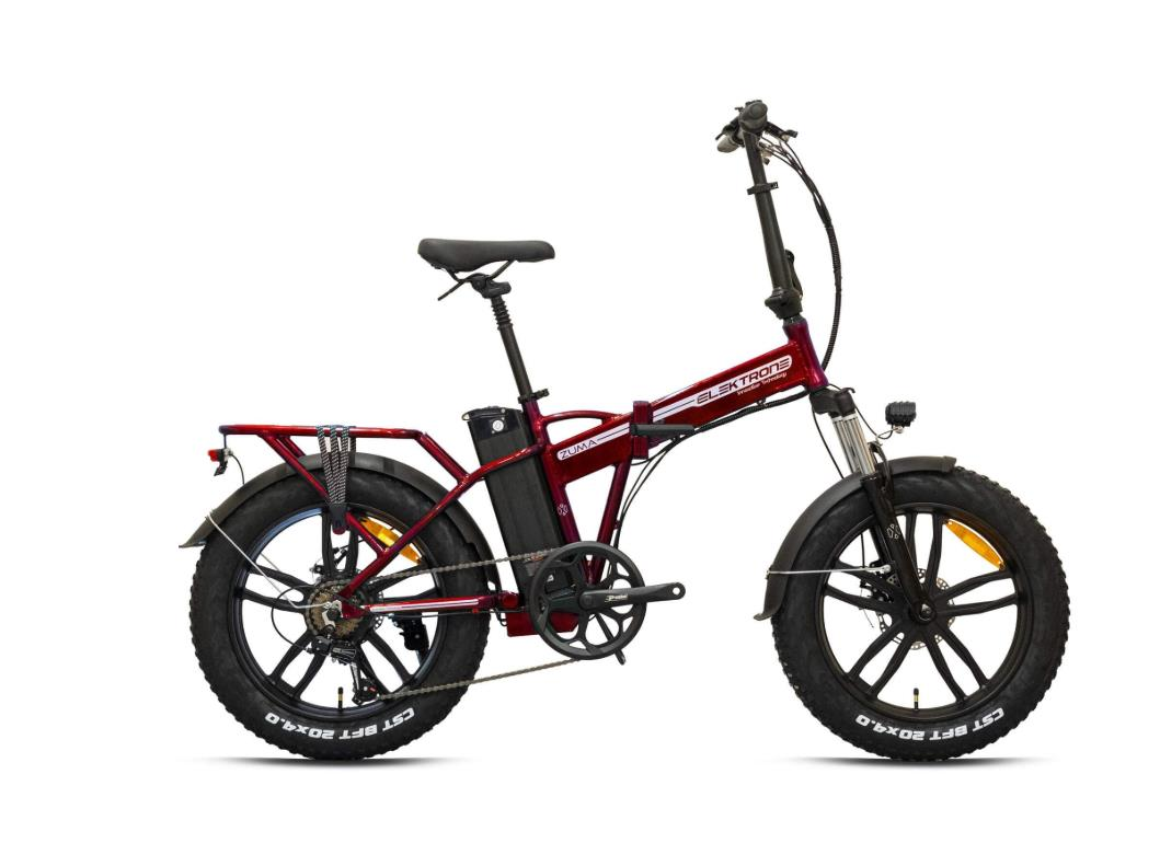 Elektrone ZUMA Hidrolik Disk Fren Katlanır E- Bİke Kırmızı Siyah