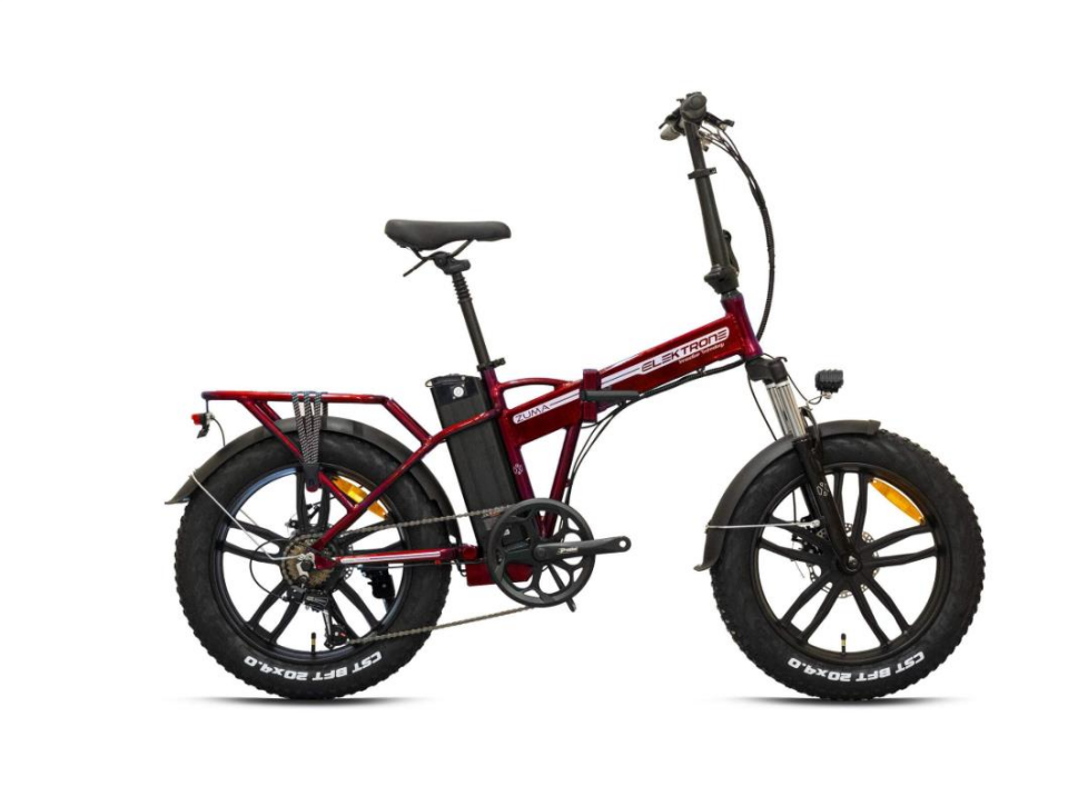 Elektrone ZUMA Hidrolik Disk Fren Katlanır E- Bİke Kırmızı Siyah