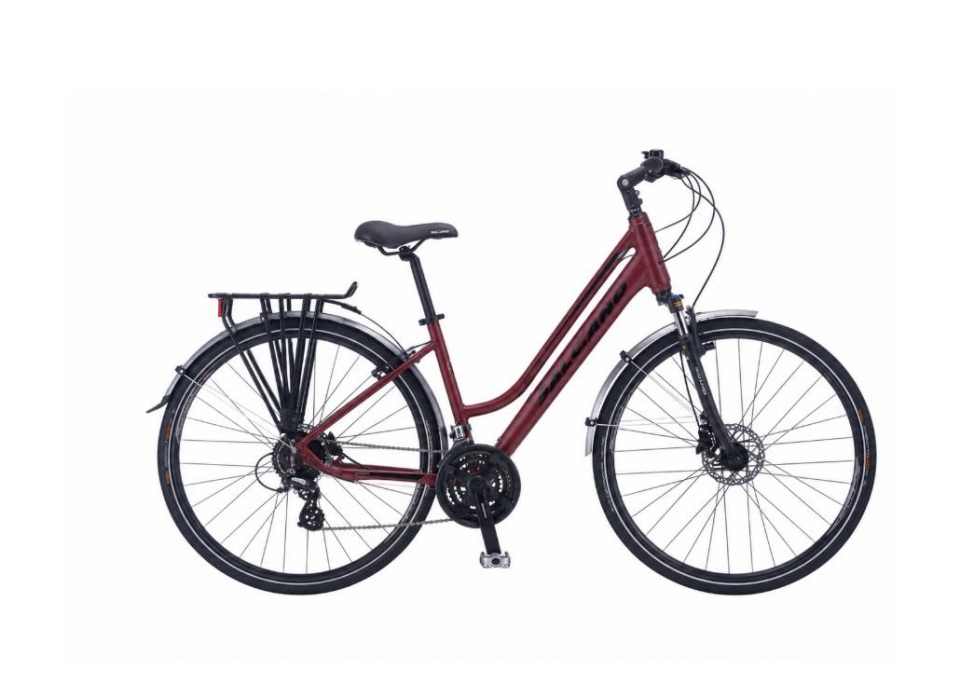 Salcano İstanbul 700 Ünisex 24S Hidrolik Disk Fren 17'' Bordo Siyah Renk Şehir Bisikleti