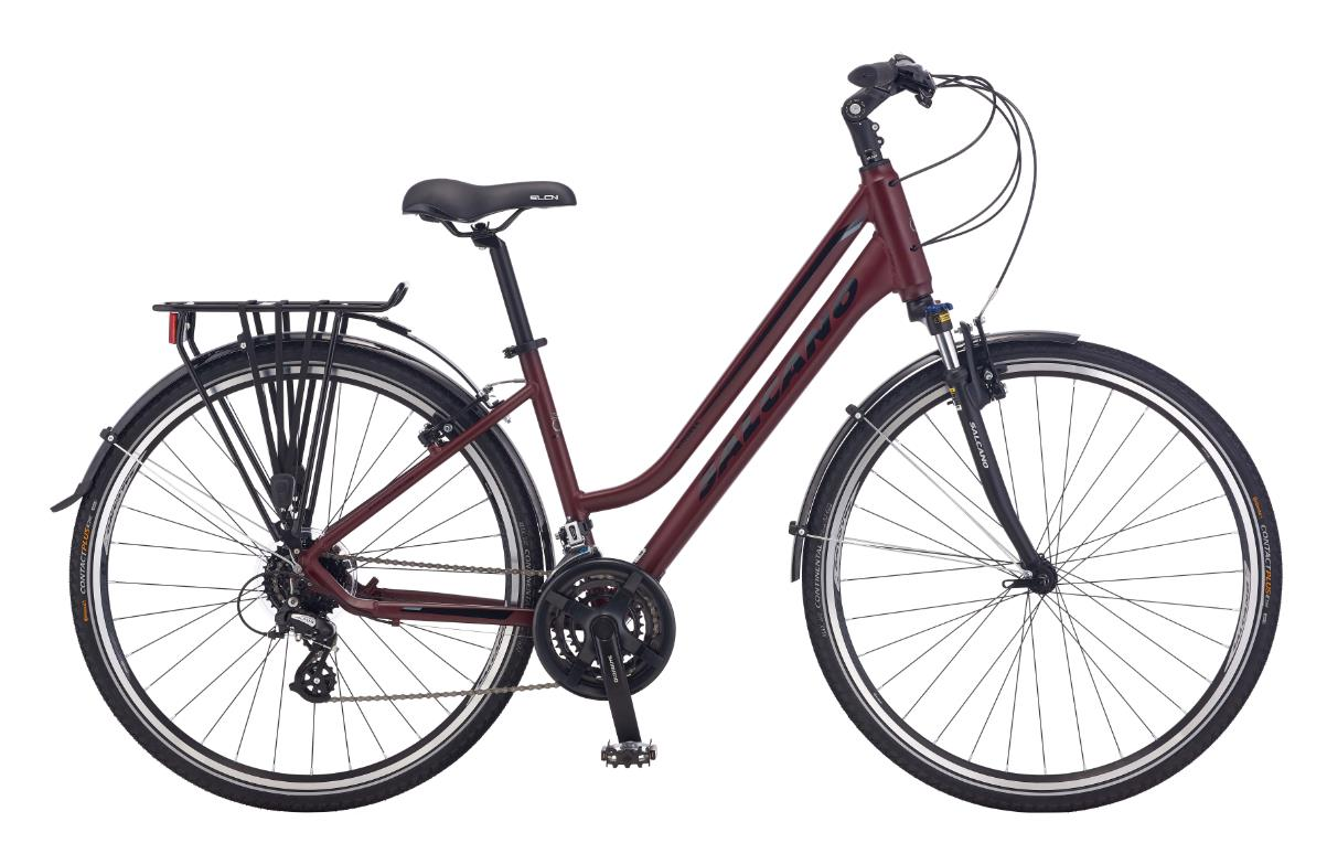 Salcano İstanbul 700 Ünisex 24S Hidrolik Disk Fren 17'' Bordo Siyah Renk Şehir Bisikleti