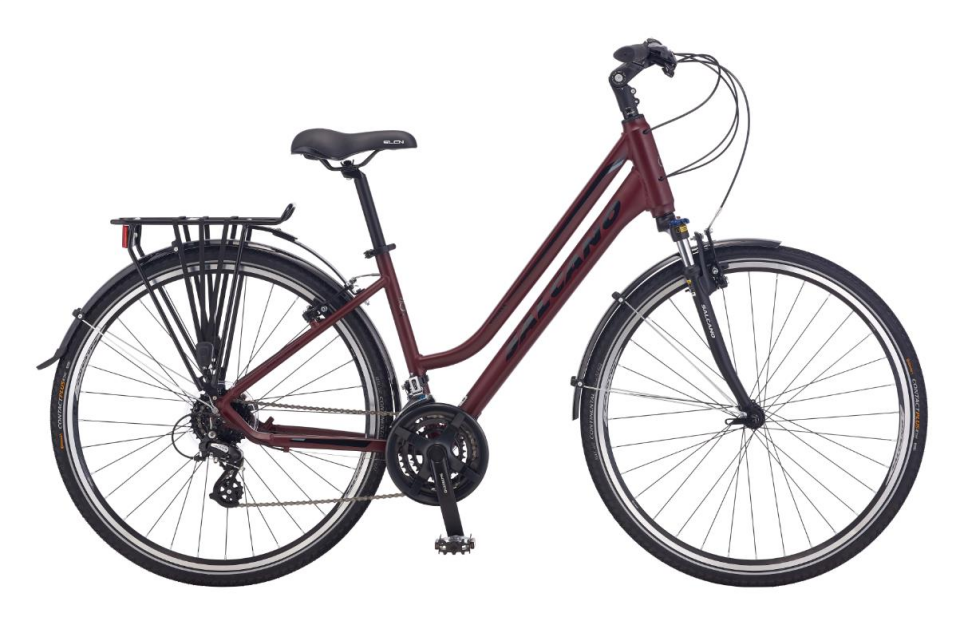 Salcano İstanbul 700 Ünisex 24S Hidrolik Disk Fren 17'' Bordo Siyah Renk Şehir Bisikleti