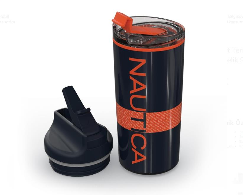 Nautica NTM02 Sport Termos Paslanmaz Çelik 650 ml Navy Turuncu