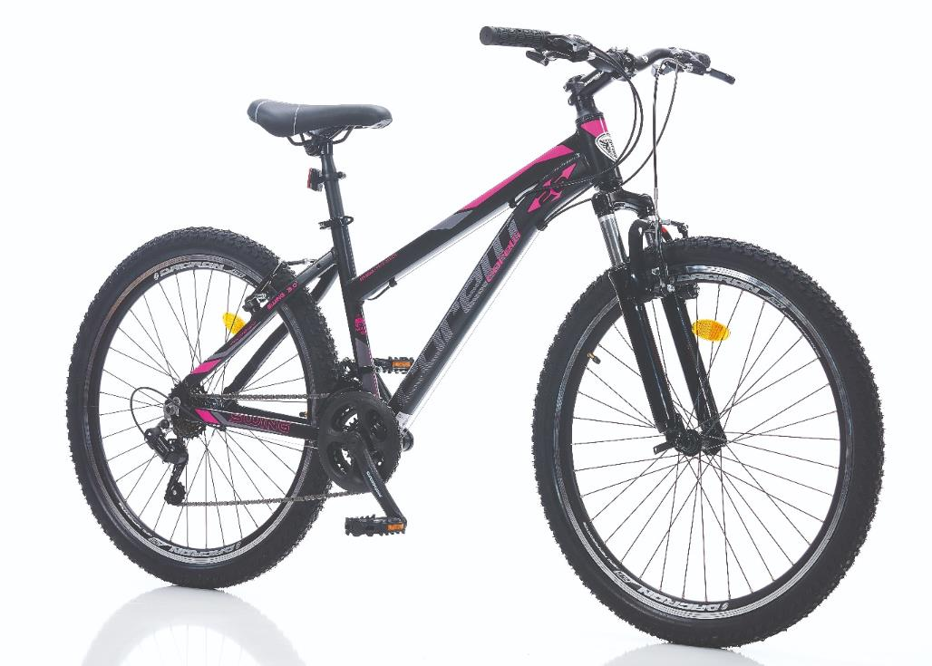 Corelli Swing 3.1 24 Jant V fren Siyah Gri Fuşya Kız Çocuk Dağ Bisikleti