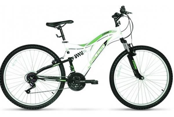 Falcon Camino 26 Jant 21 Shimano Vites Çift Amörtisörlü Dağ Bisikleti Beyaz Yeşil