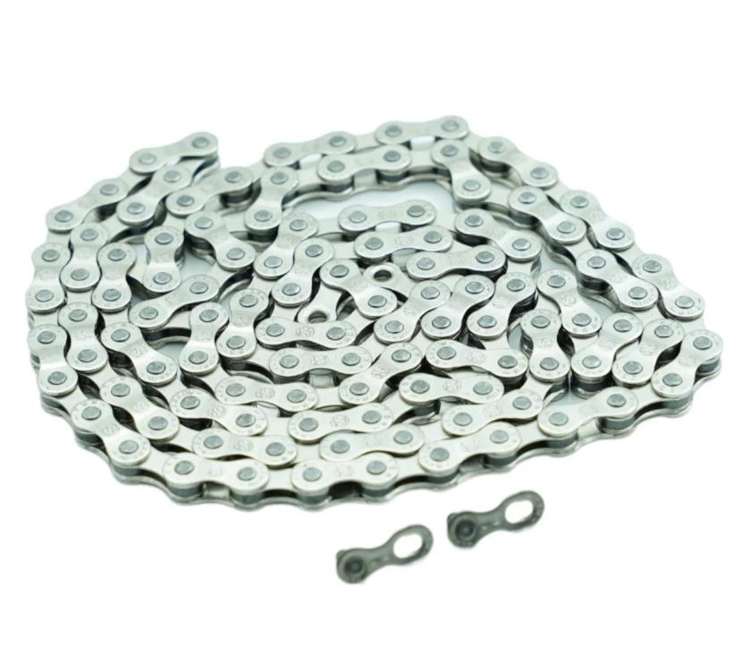 YBN S52 S2 7-8 Vites Uyumlu Zincir 116L Gümüş-Gümüş