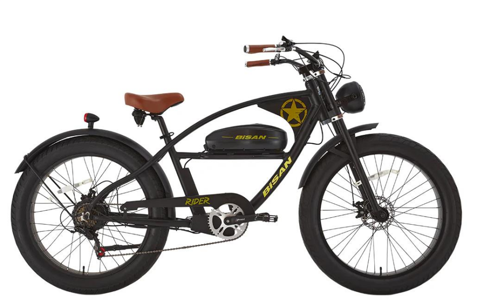 Bisan Rider Elektrikli Bisiklet 26 Fatbike Siyah Yeşil