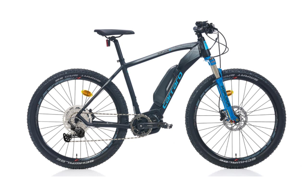 Carraro Kıfuka 27,5 480H Mat Siyah Mavi Elektrikli Dağ Bisikleti
