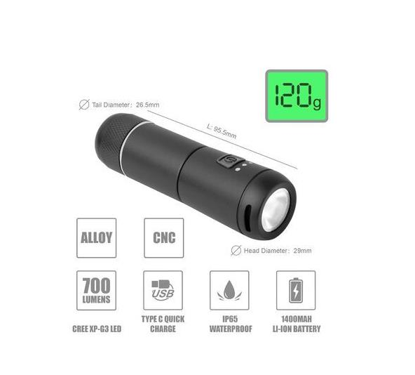 Eastpower Braviga LW-F600 700 Lümen USB Bisiklet Ön Lamba