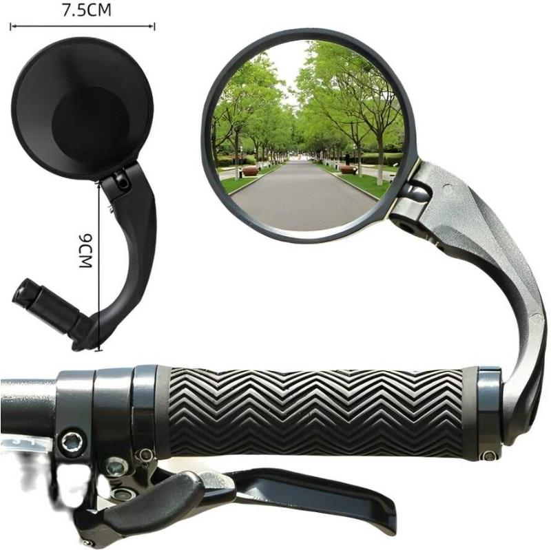 Briviga Bisiklet Ayna RVM-372 SOL GİDON UCU BAĞLANTILI 75X75mm ÖLÇÜ : 16-22mm 360° Dönebilen