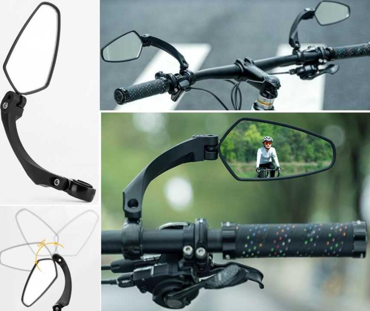 Briviga Bisiklet Ayna RVM-313 SOL 6X11.2CM 95g 360° Dönebilen Gidon Ölçüsü 2-2.4cm