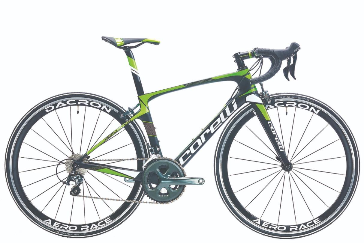 Corelli Aero RC109 Tiagra 52Cm  Karbon Yol Bisikleti Siyah Yeşil