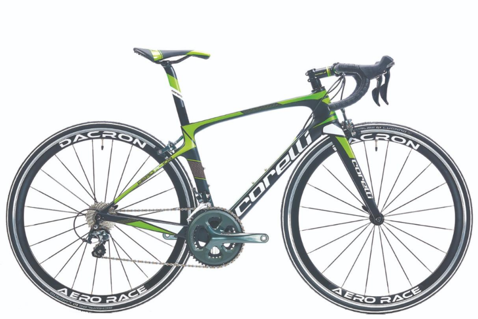 Corelli Aero RC109 Tiagra 52Cm  Karbon Yol Bisikleti Siyah Yeşil