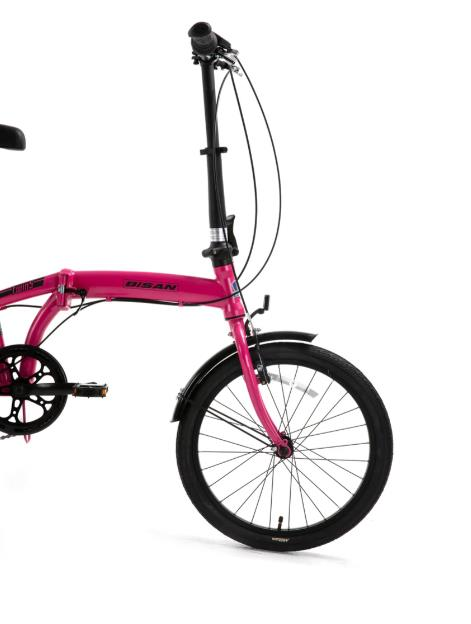 Bisan TWİN-S Katlanır Bisiklet 20 Jant Pembe Siyah