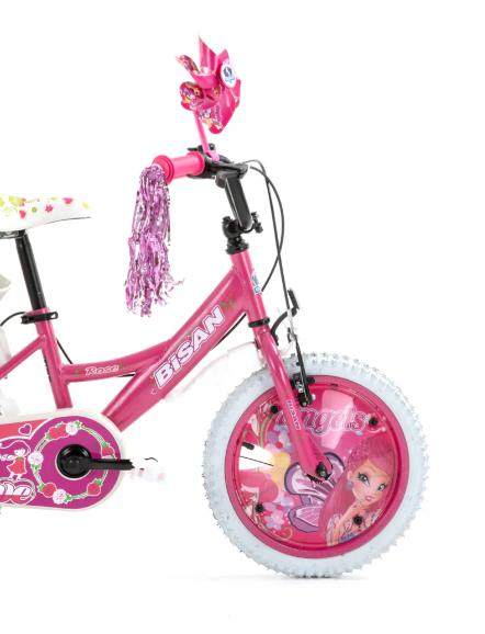 Bisan Rose 16 Jant Kız Çocuk Bisikleti Pembe Beyaz