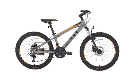 Bisan Cooper 24 Jant  HD Fren Açık Gri Sİyah Turuncu Dağ Bisiklet