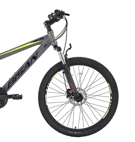 Bisan Cooper 26 Jant  HD Fren Metalik Gri Sİyah Sarı Dağ Bisiklet