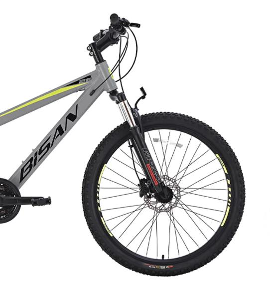 Bisan Cooper 26 Jant  HD Fren Açık Gri Sİyah Sarı Dağ Bisiklet