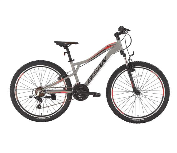 Bisan Buffalo 26 Jant V Fren Açık Gri  Kırmızı Dağ Bisikleti