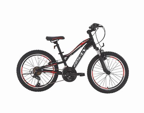 Bisan Buffalo 20 Jant Mat Siyah Kırmızı Çocuk Dağ Bisikleti