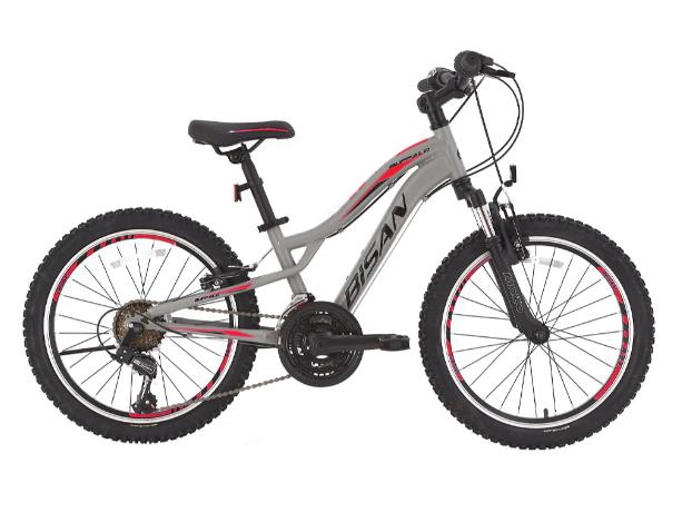 Bisan Buffalo 20 Jant Açık Gri Kırmızı Çocuk Dağ Bisikleti