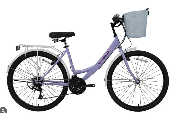 Bisan Mabella 24 Jant Şehir Bisikleti Beyaz Mor Renk