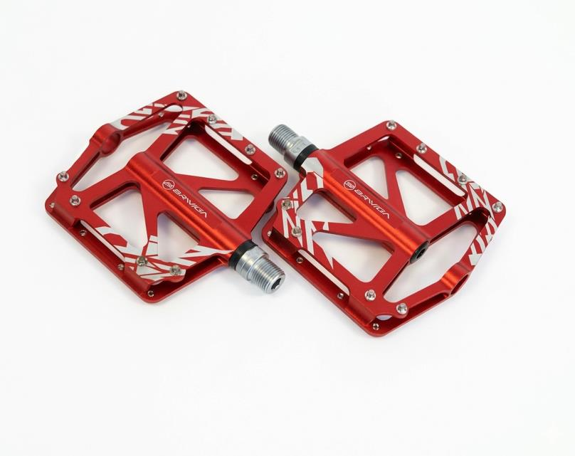 Briviga PDL-3304 Platform Alimünyum CNC Rulmanlı Pedal Kırmızı Siyah