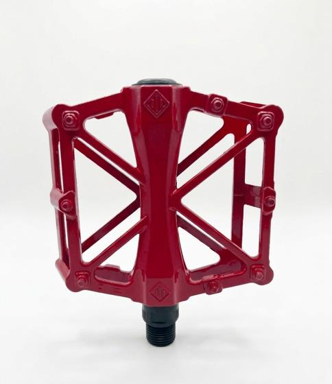 XBYC 1815 Bilyalı Bisiklet Platform Pedal Geniş Yapılı Bilyalı Alüminyum Pedal Kırmızı
