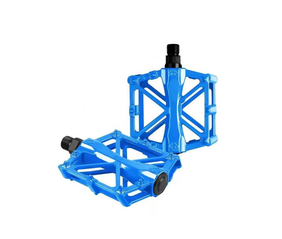 XBYC 1815 Bilyalı Bisiklet Platform Pedal Geniş Yapılı Bilyalı Alüminyum Pedal Mavi