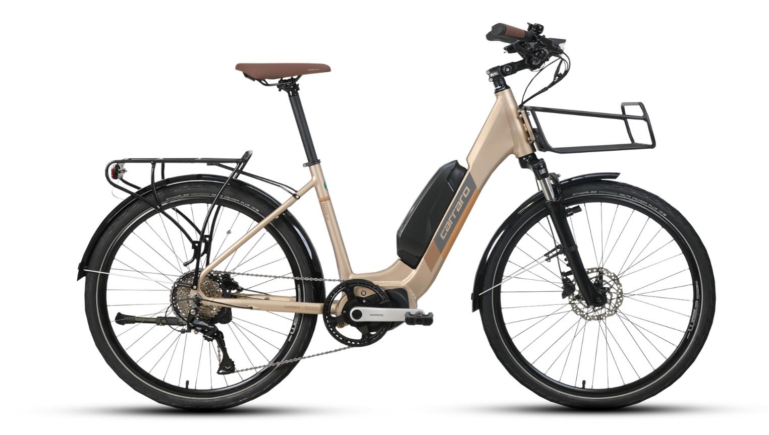 Carraro Padova LTD 440H 26 Jant Elektrikli Şehir Bisikleti Metalik Bej Kahverengi Gri