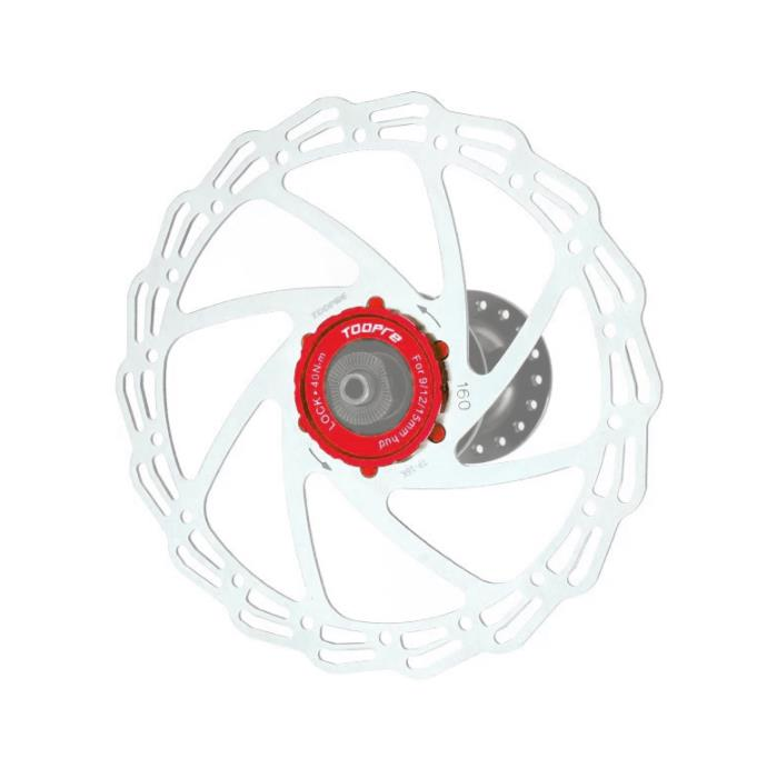 Toopre Center Lock Disk, 6 Vida Rotor Dönüştürücü Adaptör Kırmızı