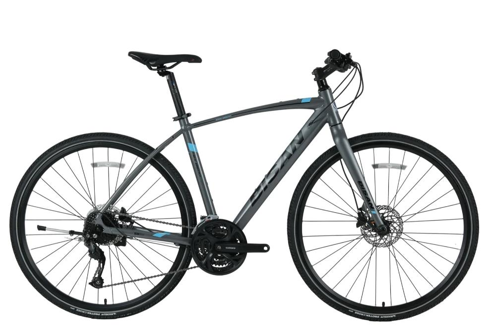Bisan TRX 8600 Altus 27 Vites 48CM Metalik Gri Mavi Şehir Bisikleti