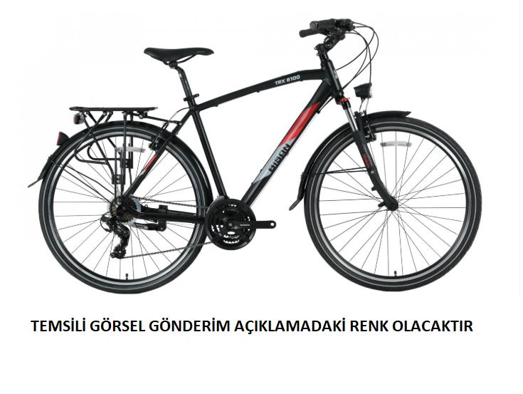 Bisan TRX 8100 City 54Cm Mat Siyah Sarı Şehir Bisikleti